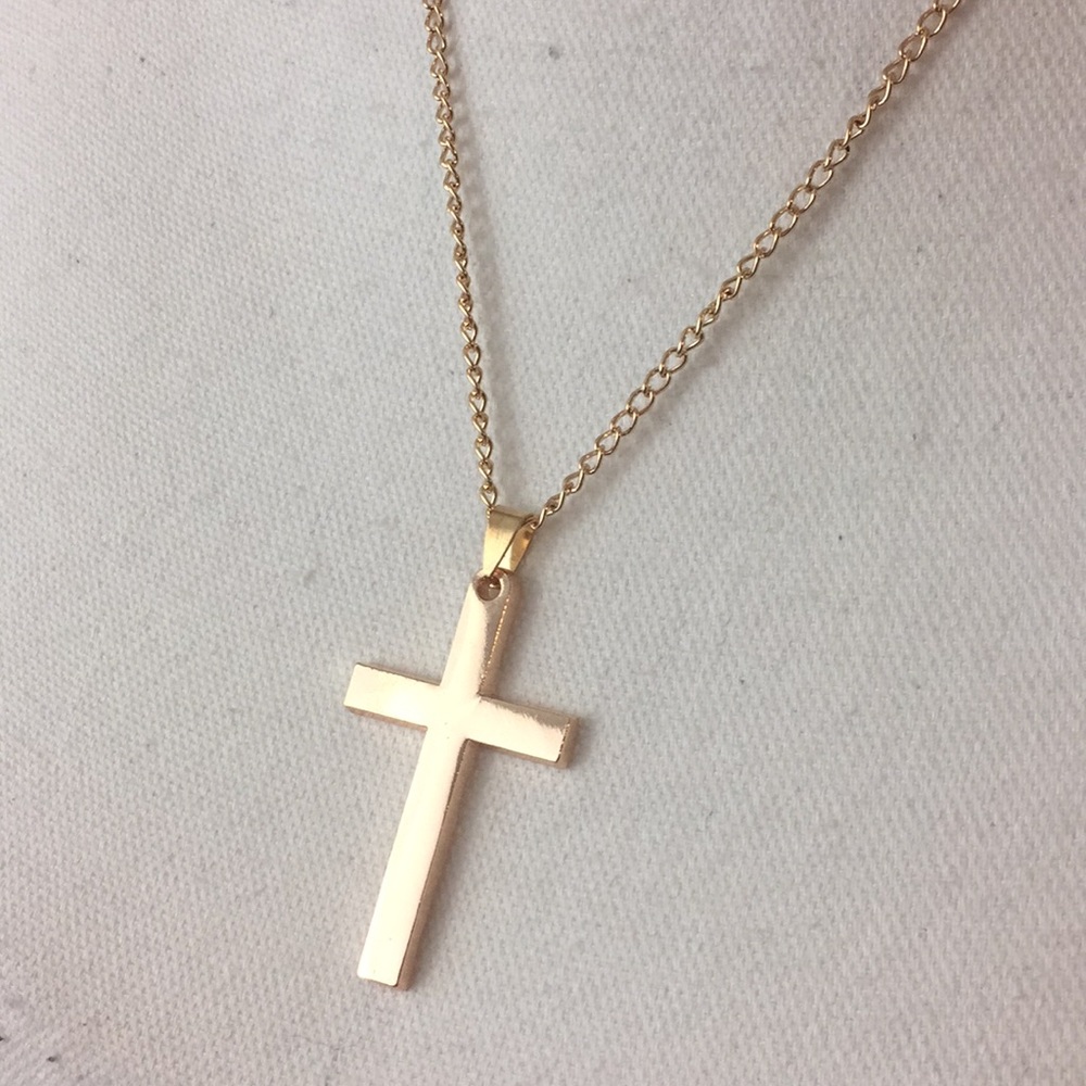 5 for $15 Gold Cross Necklace - Picture 2 of 3